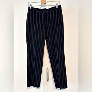Alexander McQueen 38 XS Navy Pinstripe Dress Pants